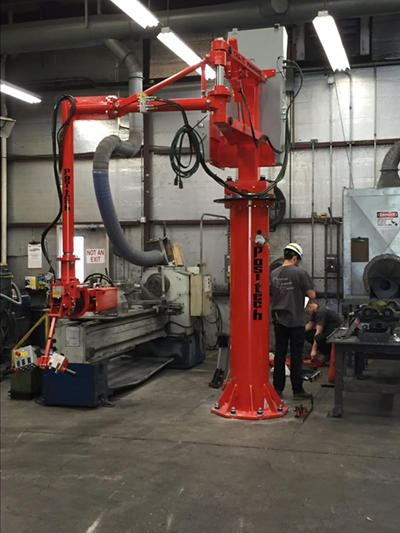 Industrial Equipment Erectors installing an industrial manipulator crane for manufacturer