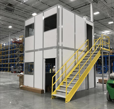 Two Story Modular Office for Distribution Warehouse by Industrial Equipment Erectors