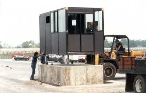 Exterior Guard Shack being installed by Industrial Equipment Erectors